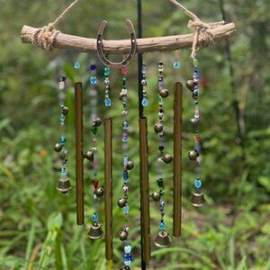 Handmade Wind Chime, Horseshoe Decor.